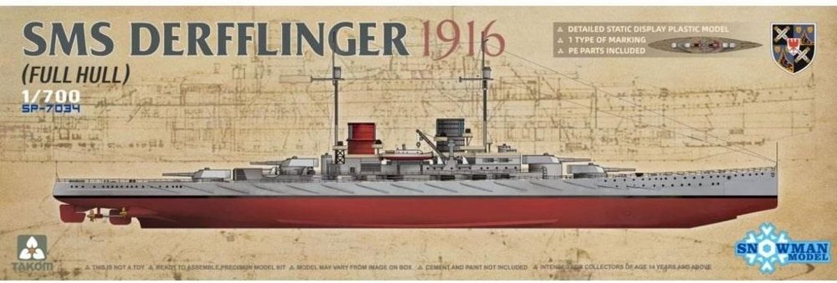 Takom | SP-7034 | SMS Derfflinger 1916 | 1:700